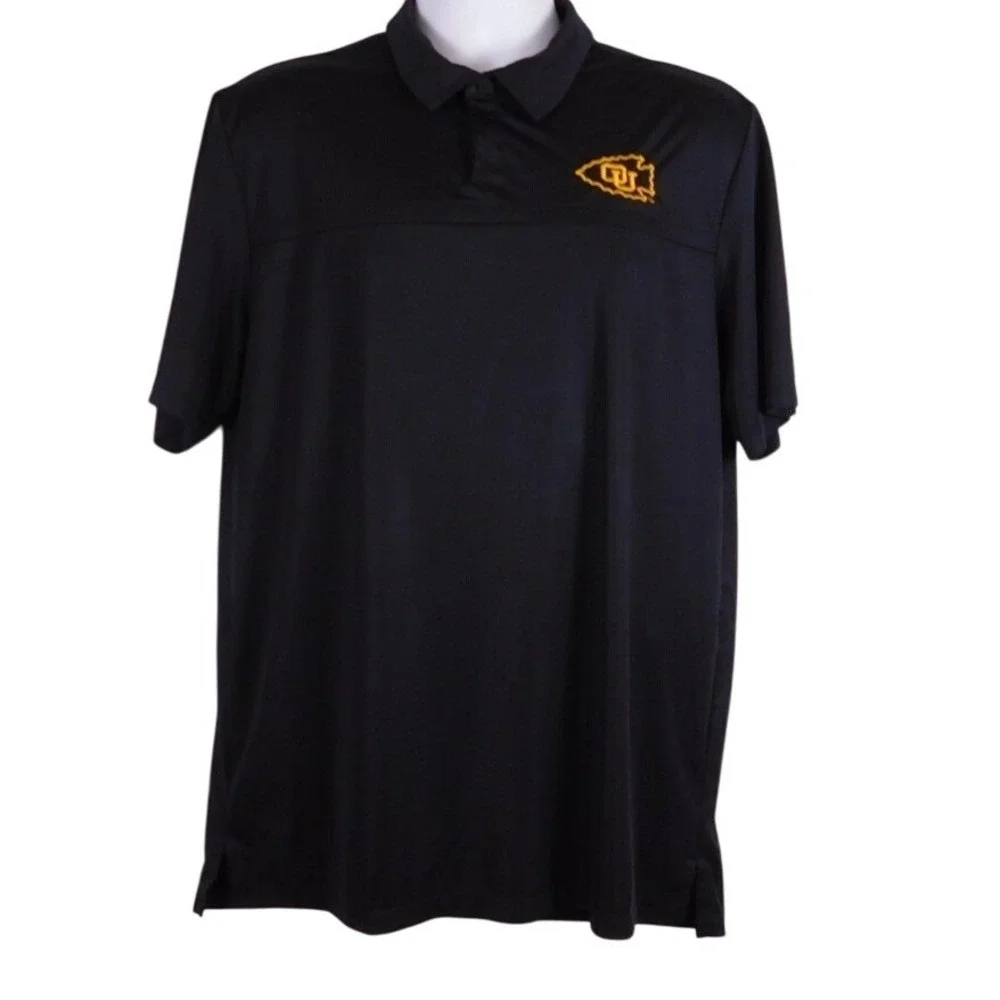 Adidas Oklahoma University College OU Sports Black Mens Lg Polo A183‎